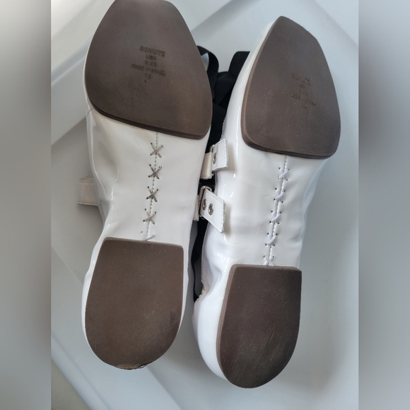 Schutz Raika Patent Leather Lace-Up Ballet Flats White Size 9.5B - Picture 12 of 16